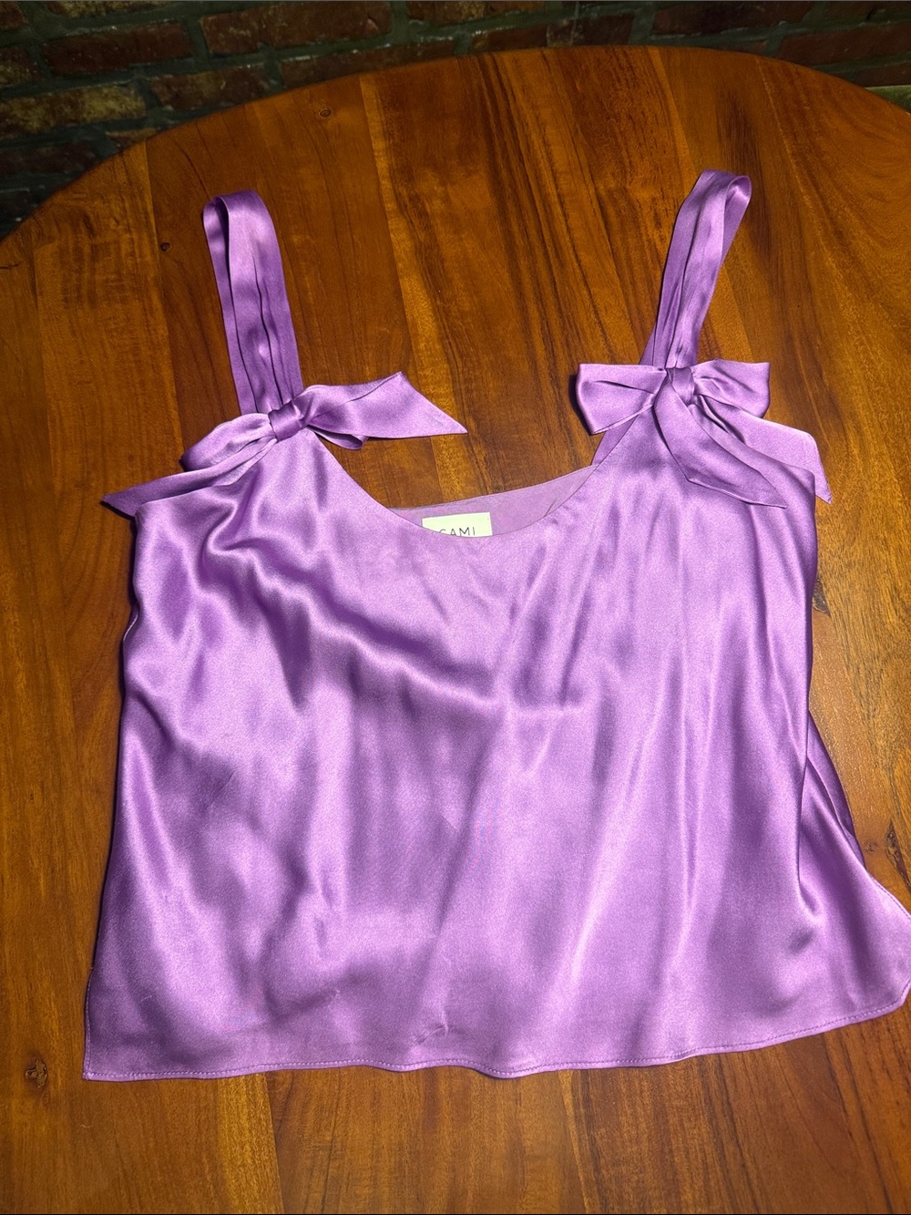 Cami NYC Lavender Silk camisole Bow-Detail
